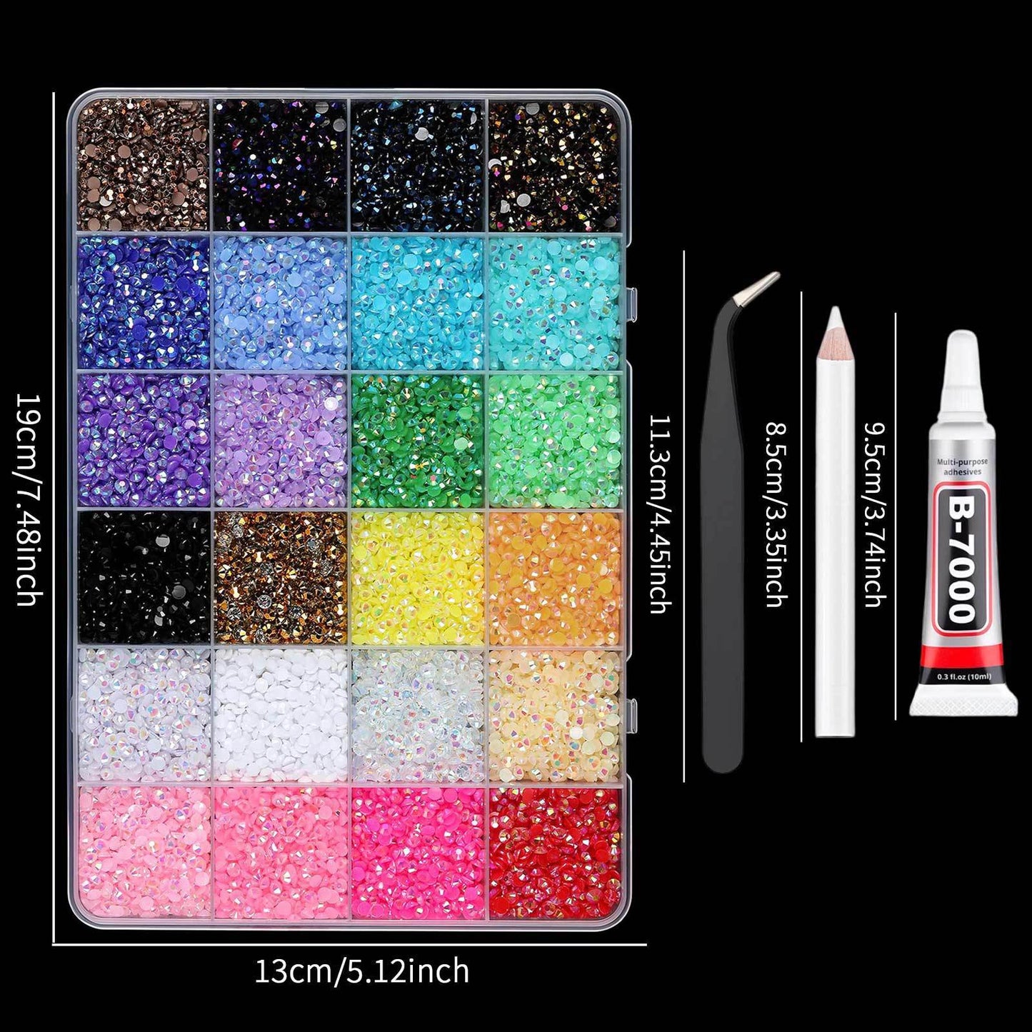 10000Pcs Resin Jelly Rhinestones for Crafting