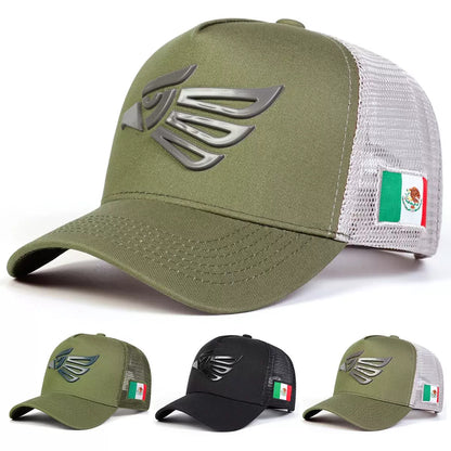 Unisex Mexican Eagle Label Baseball Net Caps