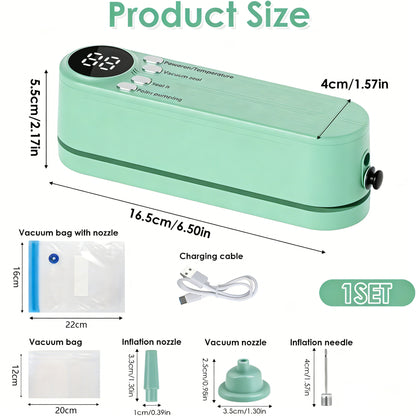 🥑✨Mini Vacuum Bag Sealer – Cordless Handheld Food Sealing Machine