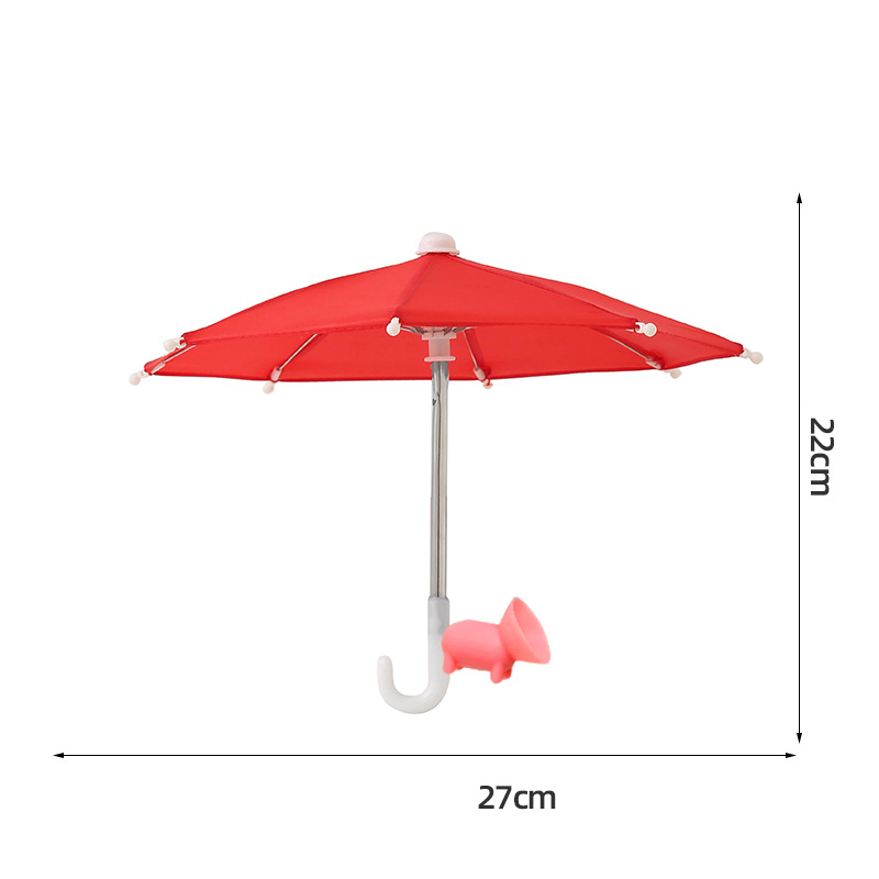📱☂️Protection Phone Umbrella for Sun Universal Adjustable Piggy Suction Cup Phone Stand with Sun Shade Cover