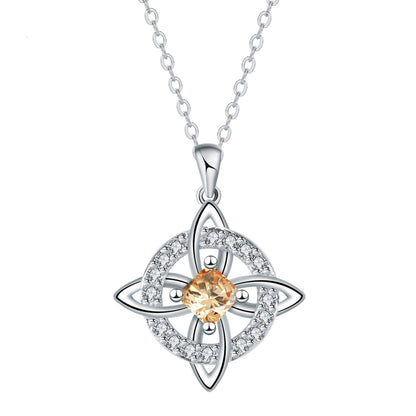 Mystical Birthstone Witches Knot Necklace – Natural Crystal🔮💞Protect Your Loved Ones