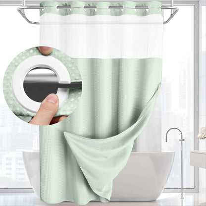No Hook Shower Curtain
