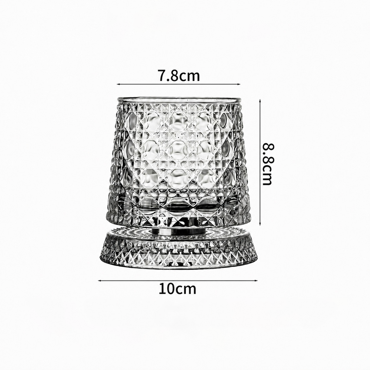 Luxury 360° Spinning Crystal Glass