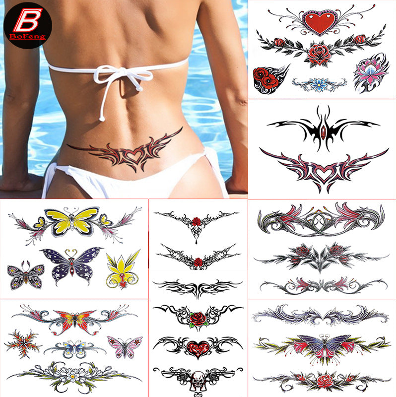 🖤 76 Sheets Large Black Temporary Tattoos – Tribal Wolves, Tigers, Lions, Snakes & Skulls
