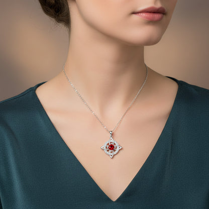 Mystical Birthstone Witches Knot Necklace – Natural Crystal🔮💞Protect Your Loved Ones