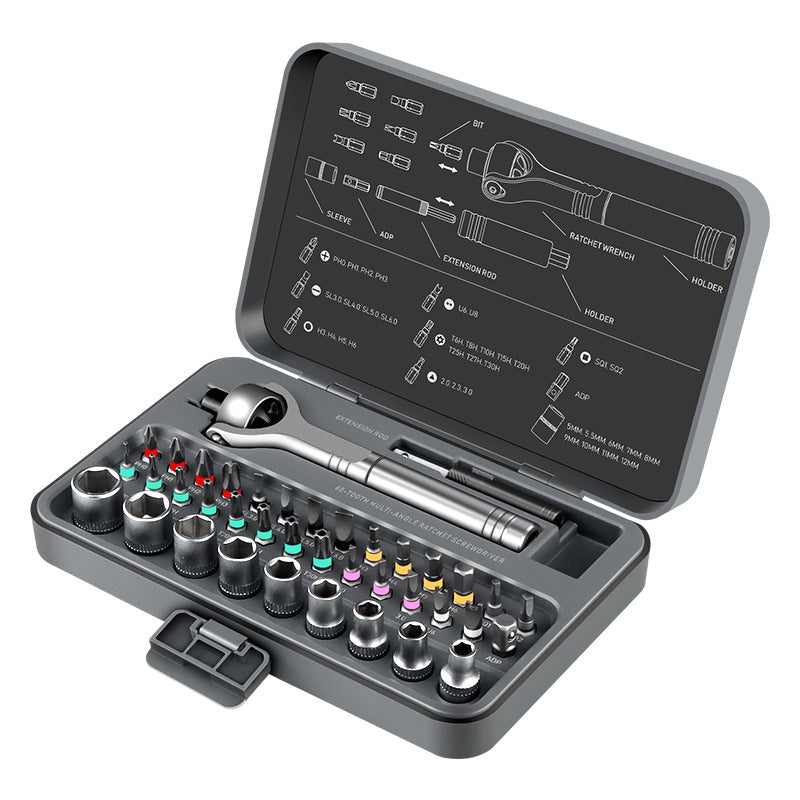 40-in-1 Magnetic Mini Ratchet Screwdriver Set for Tight Spaces 🔧