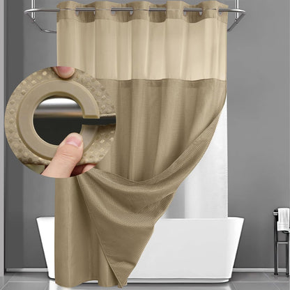 No Hook Shower Curtain