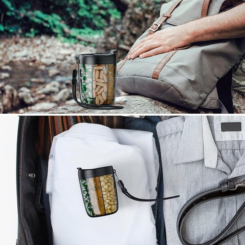 🔥Pill Dispenser Bottle with 6 Compartments | Never Miss a Dose Again! 💊⏰