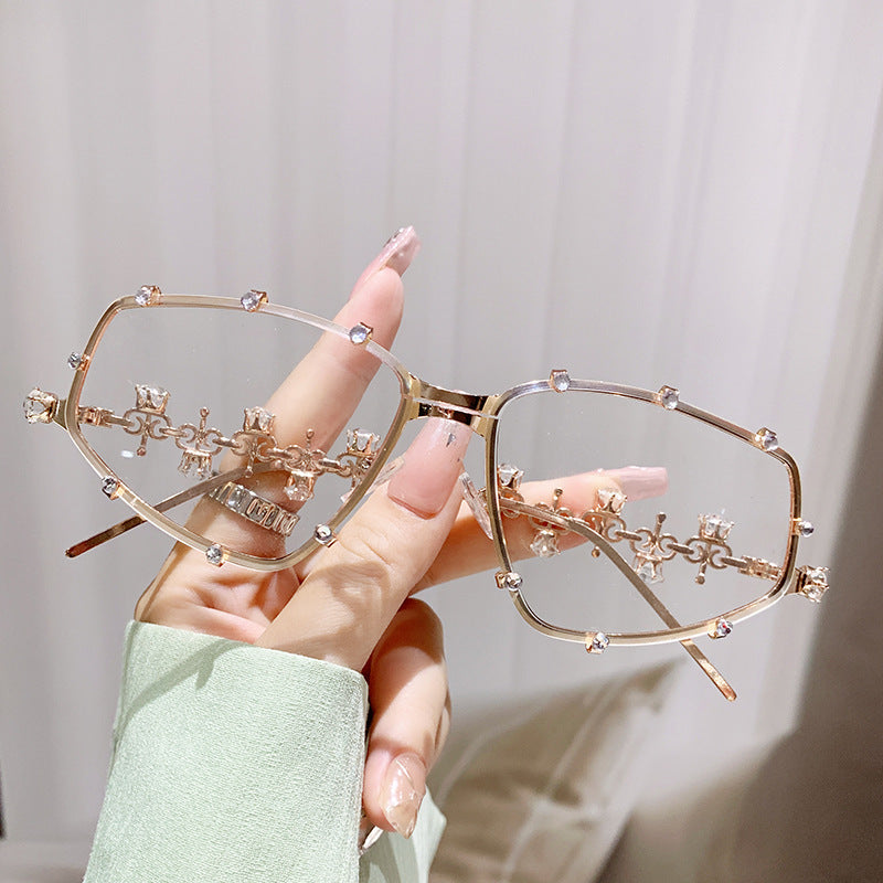 Fashionable Tinted Lens Cat Eye Frame Eyeglasses