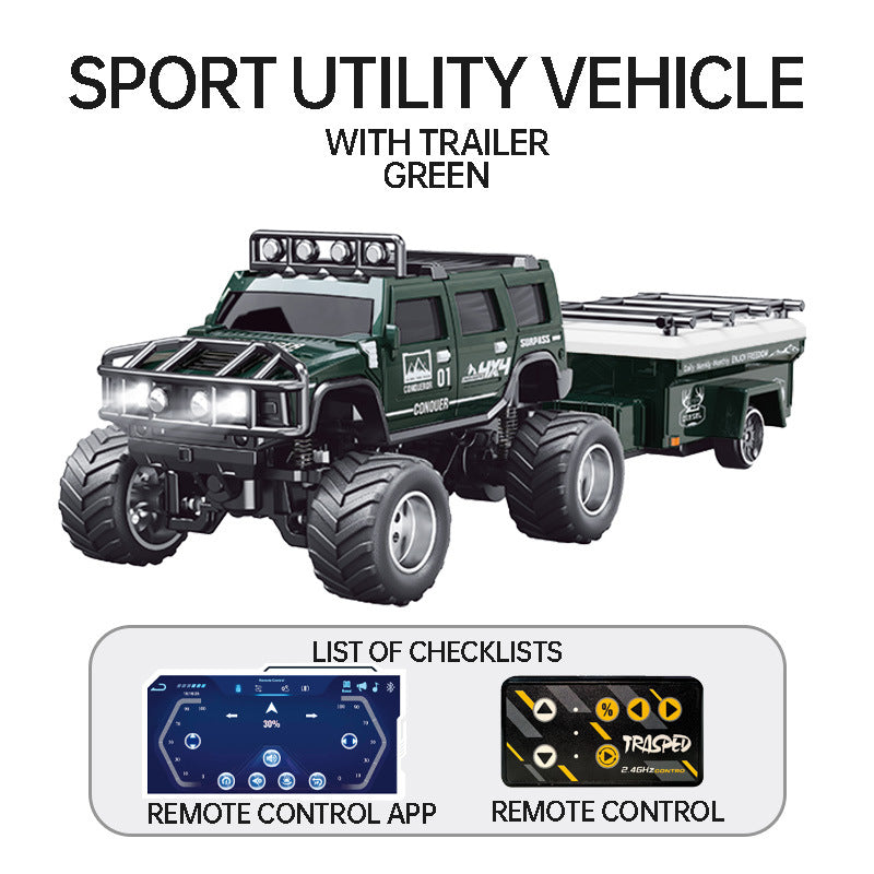 🚙 Mini RC Off-Road Truck – 2.4GHz Remote Control SUV with LED Lights, Spring Suspension & USB Rechargeable Battery 🎁
