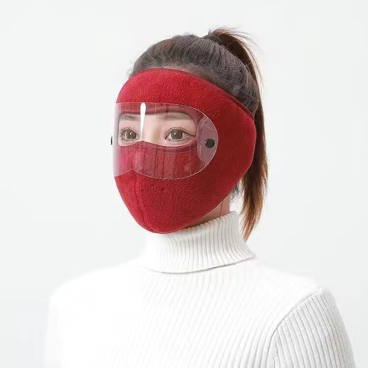 ❄️ Cozy Winter Face Cover with Clear Eye Shield – Comfort for Chilly Days Outdoors