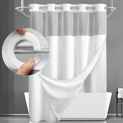 No Hook Shower Curtain