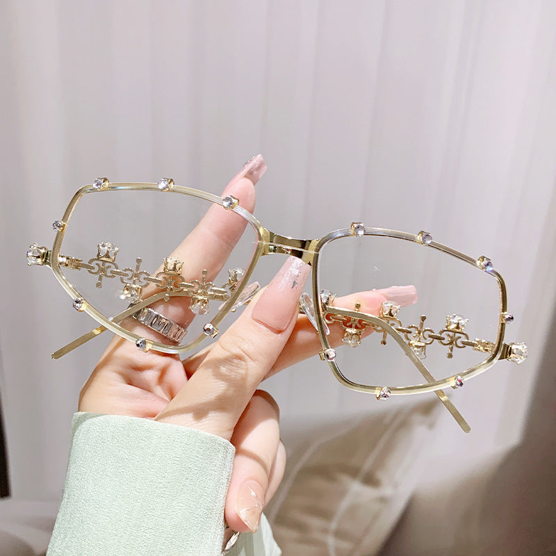 Fashionable Tinted Lens Cat Eye Frame Eyeglasses