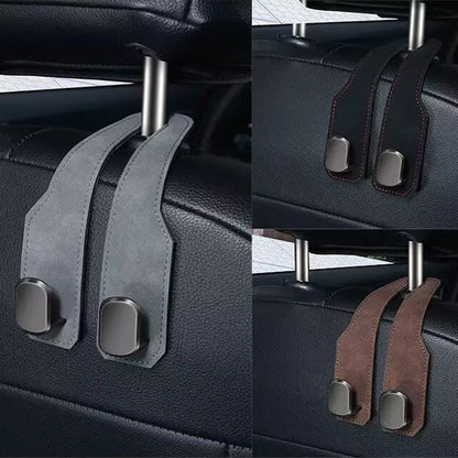 🚗 4-Pack Car Seat Back Hooks – Premium Bag Holder Organizer for Purses, Groceries & Jackets