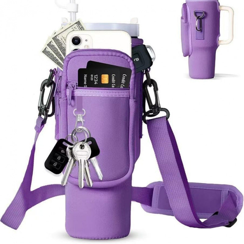 🔥Water Bottle Carrier Bag for 40oz Tumbler – Insulated Crossbody Holder
