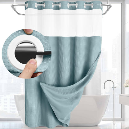 No Hook Shower Curtain