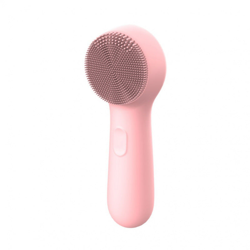 Rechargeable Silicone Facial Cleansing Brush with Heat & Vibration