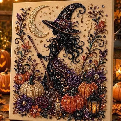 Halloween Ghost Pearl Art DIY Kit, Spooky Cute 3D Diamond Painting Crafts, DIY Fall Home Decor Wall Art, Beginner DIY Seasonal Party Gift