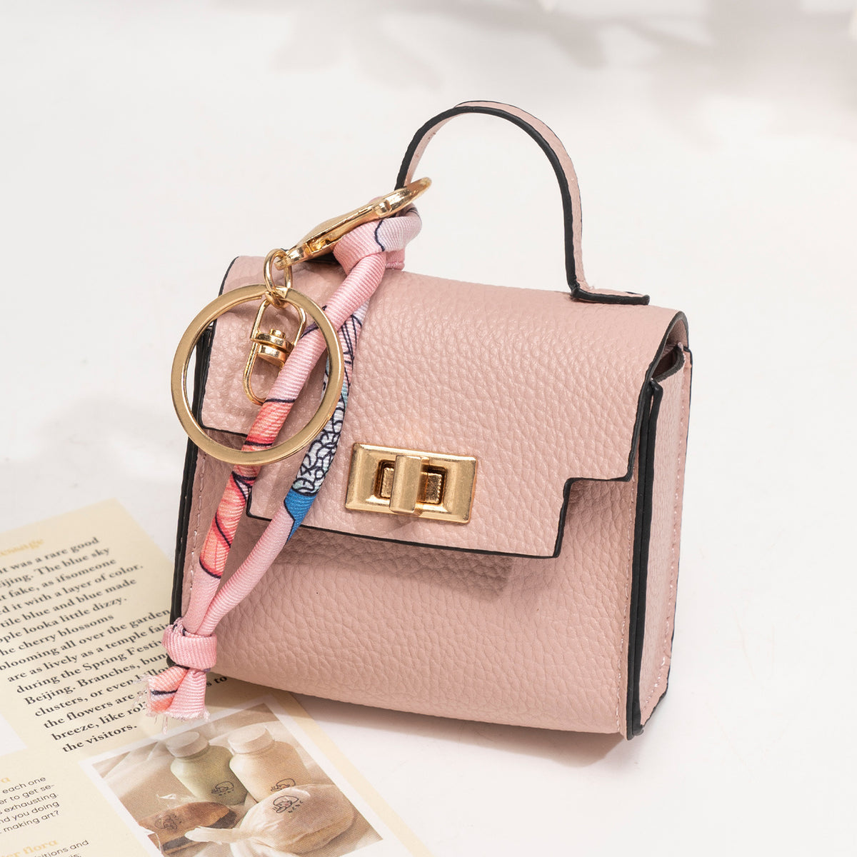 Mini Square Bag Pendant Keychain