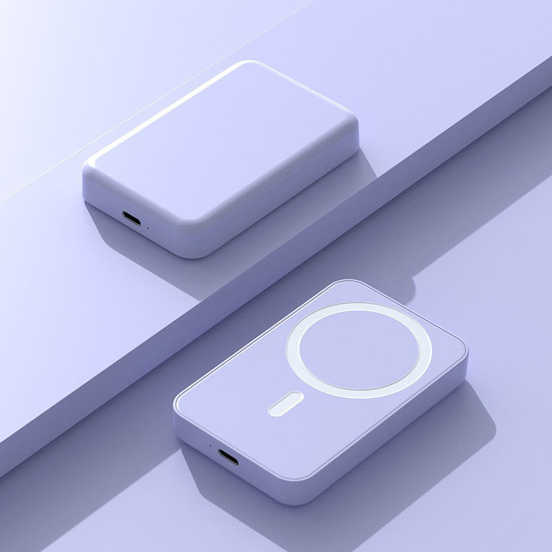 5000mAh Magnetic Power Bank for iPhone 12–17 Series, Works Best with MagSafe Case or No Case