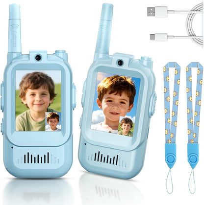 Kids' Video Walkie-Talkie (02 Sets) – Radios with Camera & Screen 📱