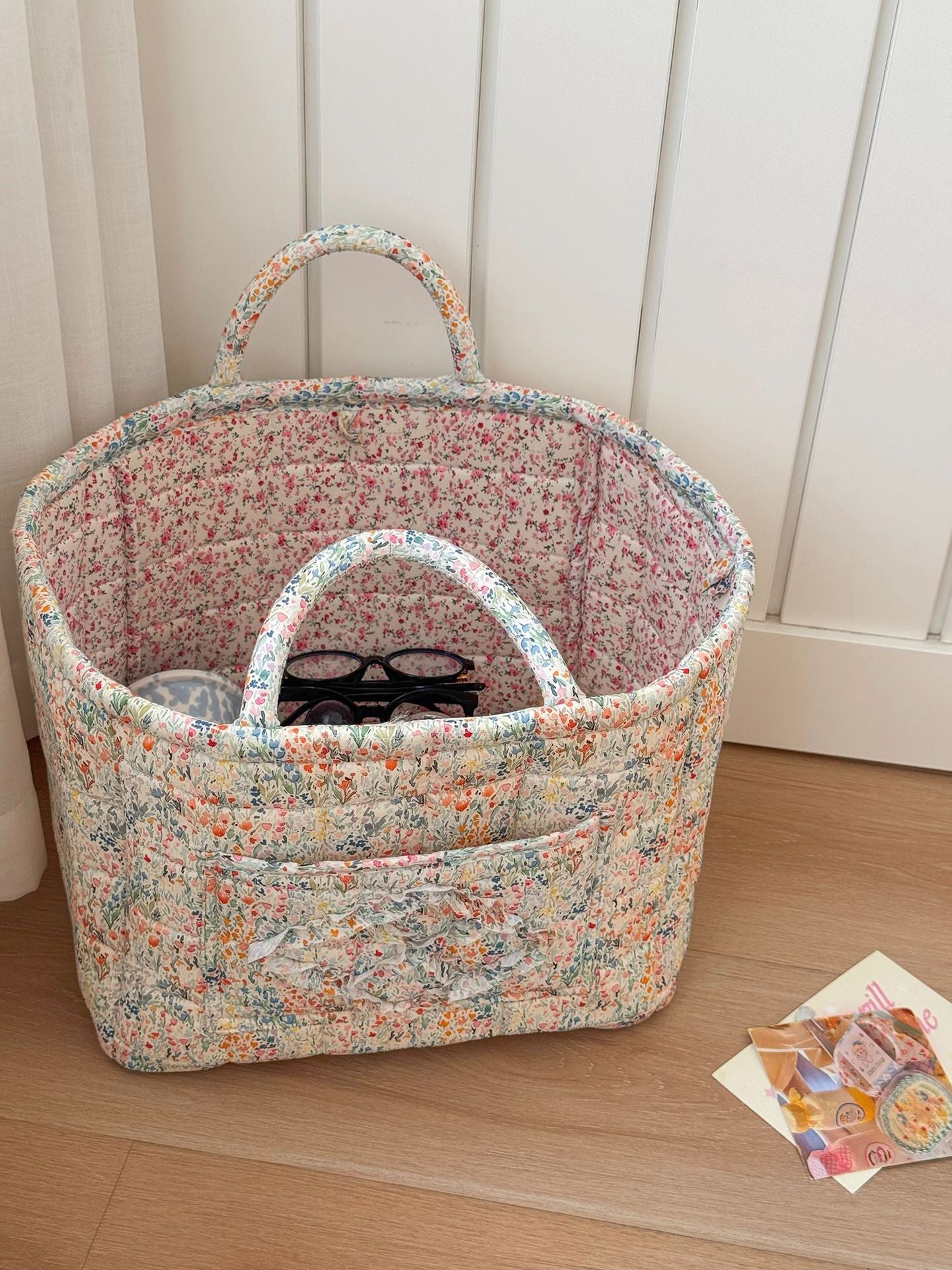🚗Car Storage Basket with Handle | Foldable & Washable Multi-Purpose Fabric Box