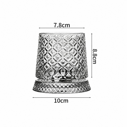Luxury 360° Spinning Crystal Glass