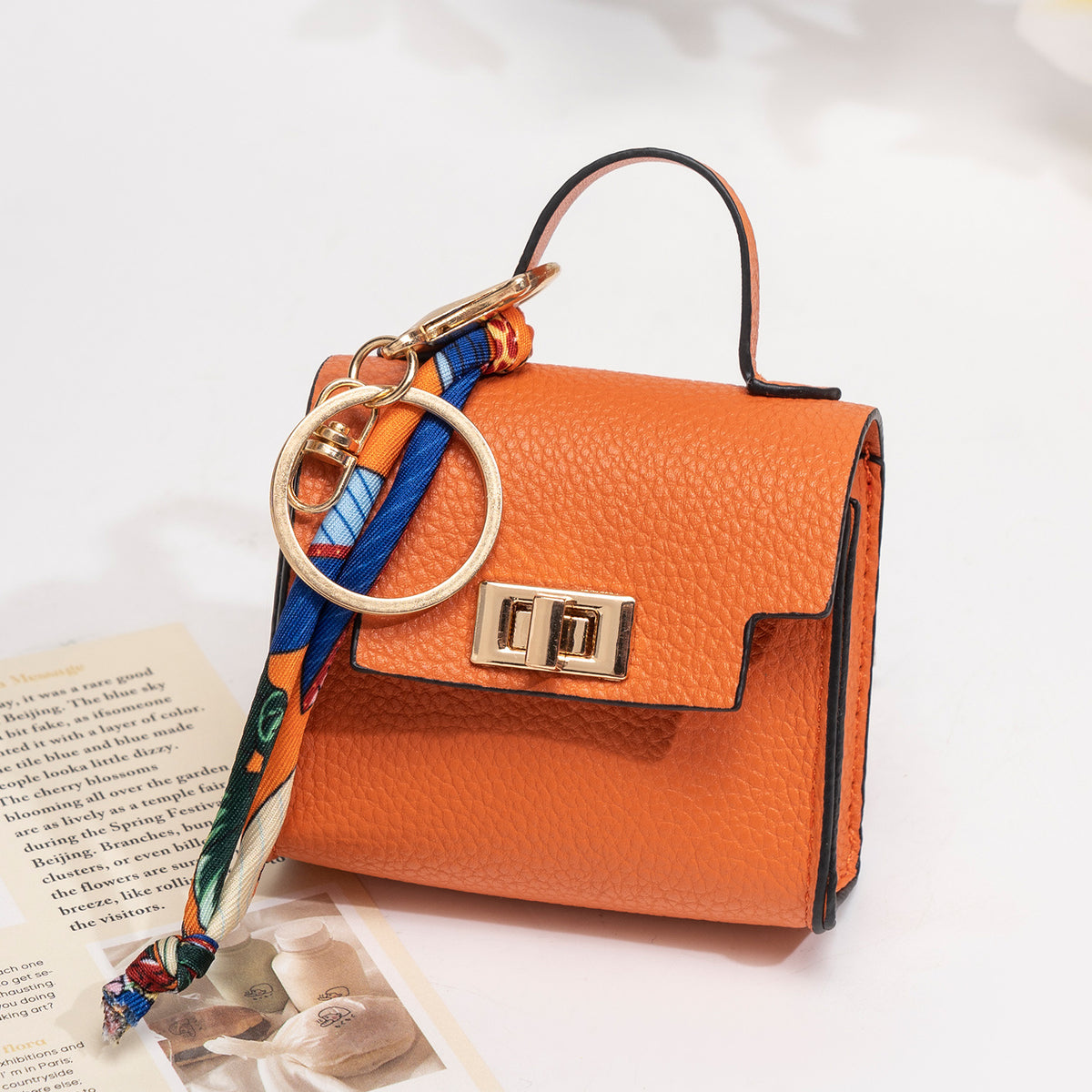 Mini Square Bag Pendant Keychain