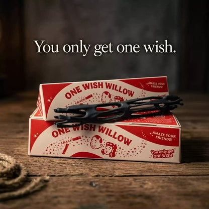 One Wish Willow Prop Replica Collectible with Retro Triangle Box, Cursed Wishing Stick, Fan Gift