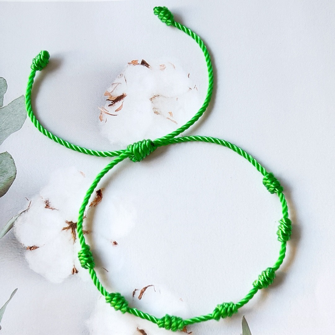 Enchanted Protection Bracelet - Red Cord with Knots