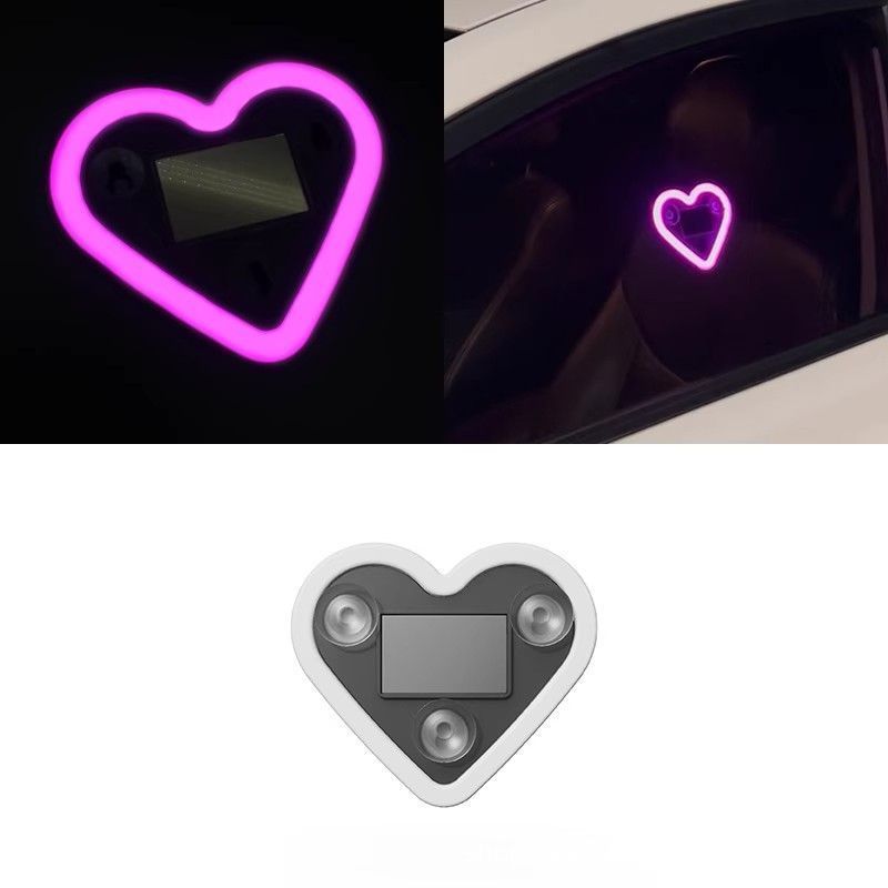Solar Heart Neon Light for Cars - Multi-Mode & Stylish