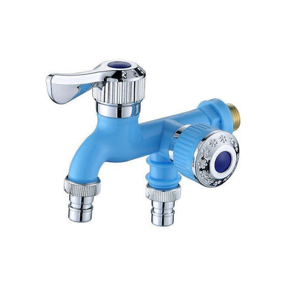 💧 Dual-Outlet Faucet – Two Independent Water Connections for Laundry, Garden & Everyday Cleaning