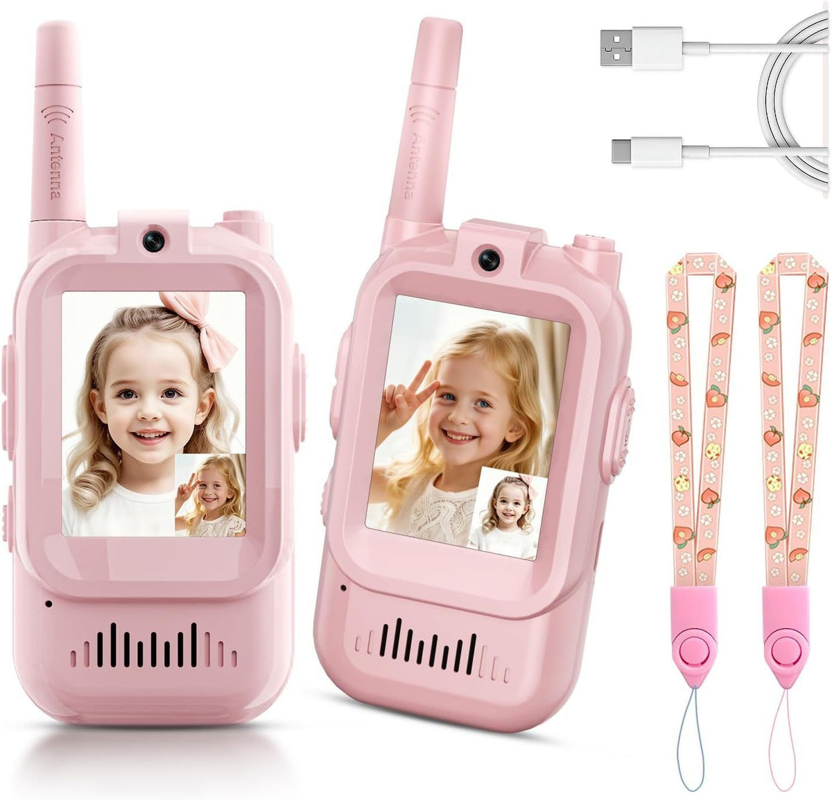 Kids' Video Walkie-Talkie (02 Sets) – Radios with Camera & Screen 📱