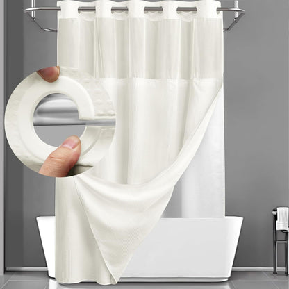 No Hook Shower Curtain