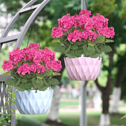 🌺8 Bundles UV Resistant Artificial Geraniums