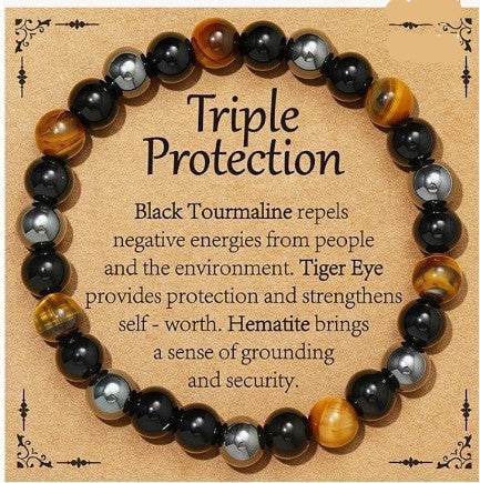 🎁Wealth-attracting bracelet—strung with Green Aventurine, Green Quartz, and Tiger's Eye beads. It not only symbolizes wealth and growth but also helps dispel negative emotions.💰