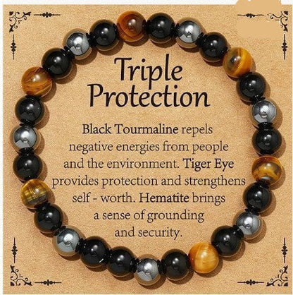 🎁Wealth-attracting bracelet—strung with Green Aventurine, Green Quartz, and Tiger's Eye beads. It not only symbolizes wealth and growth but also helps dispel negative emotions.💰