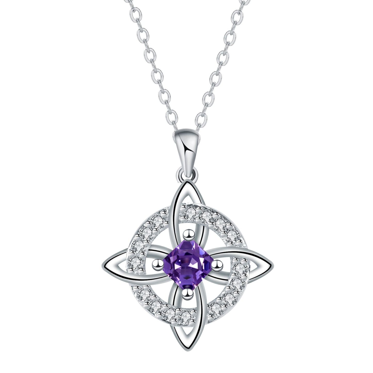 Mystical Birthstone Witches Knot Necklace – Natural Crystal🔮💞Protect Your Loved Ones