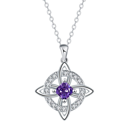 Mystical Birthstone Witches Knot Necklace – Natural Crystal🔮💞Protect Your Loved Ones