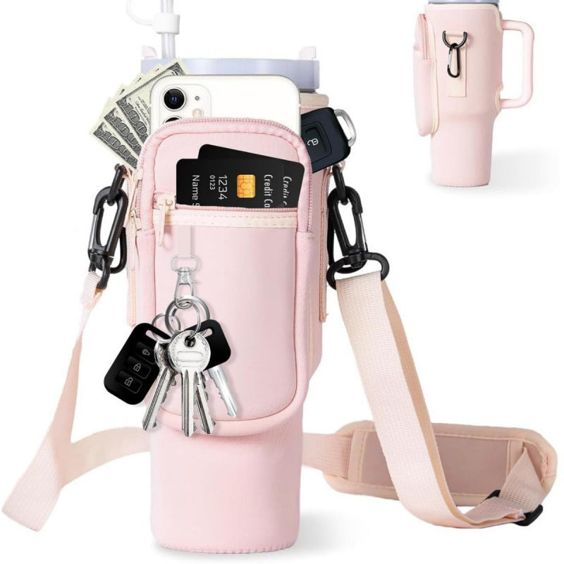 🔥Water Bottle Carrier Bag for 40oz Tumbler – Insulated Crossbody Holder