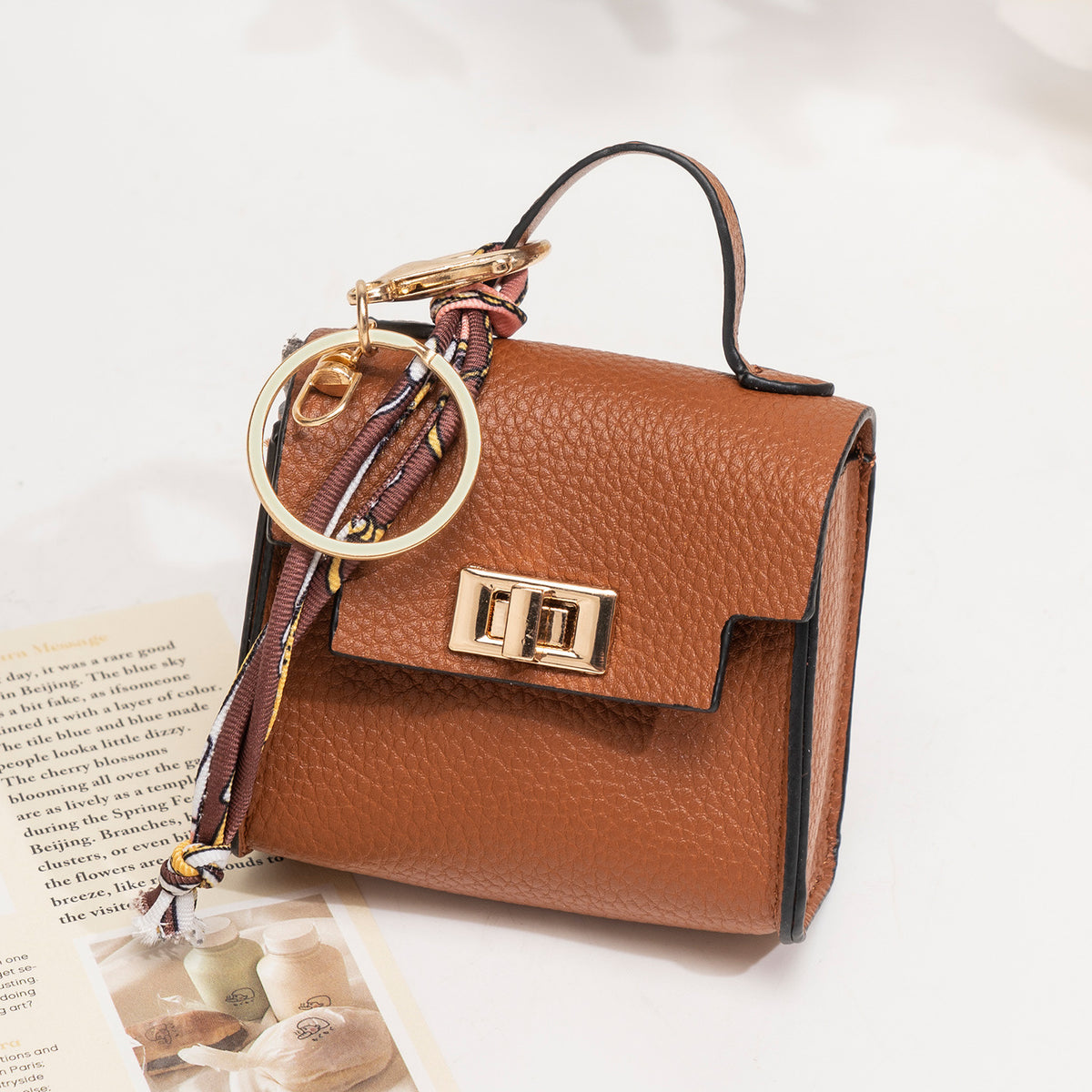 Mini Square Bag Pendant Keychain