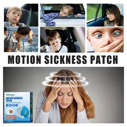 Motion Sickness Patch for Adults, Long-Lasting Relief from Nausea and Dizziness, Friendly Design for Traveling by Car, Ship and Plane
