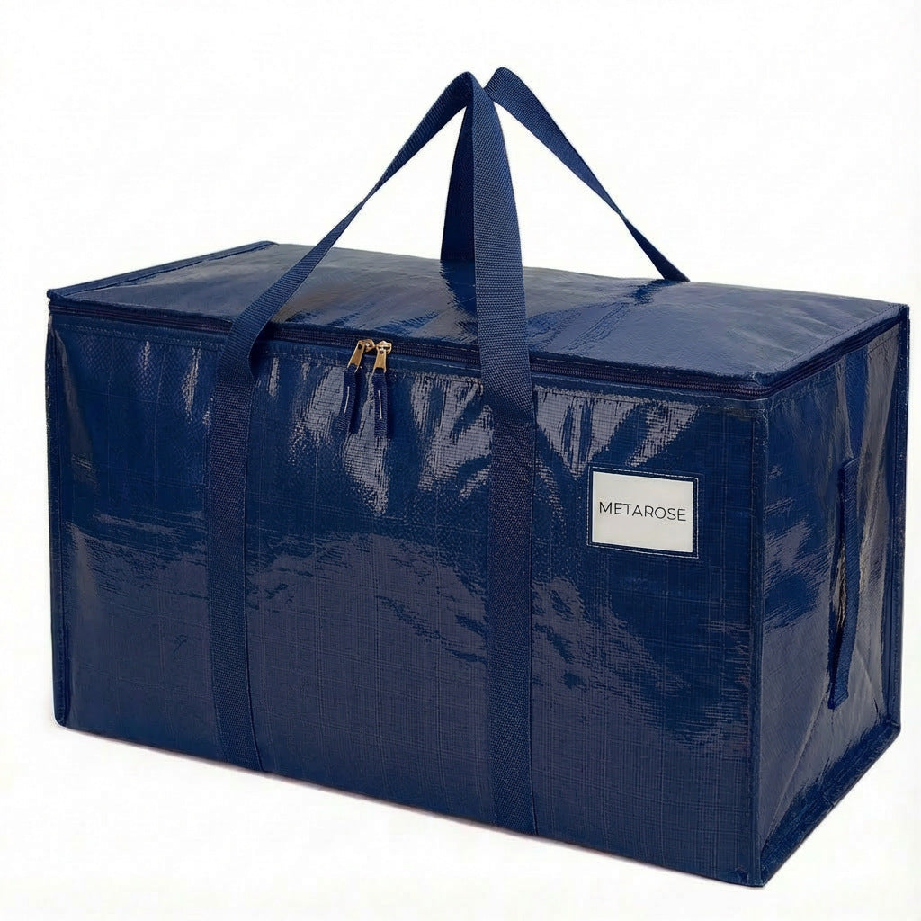 Moving Bags, Collapsible Zippered Storage Bags with Handles, Waterproof Foldable Organizers