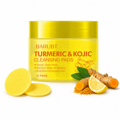 ✨ 50% OFF Turmeric Kojic Acid Cleansing Pads 🌿 Deep Clean Makeup Remover Pads For Brighter Skin