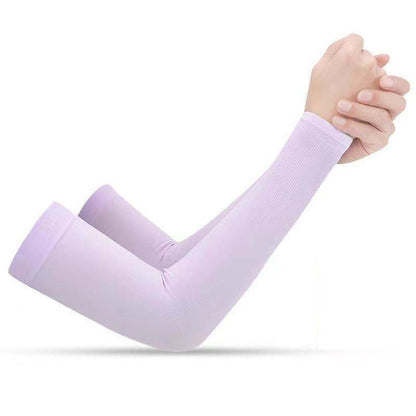2 Pairs UV Protection Cooling Arm Sleeves for Men & Women UPF 50 Cooling Sports Sleeve Compression Sun Sleeves
