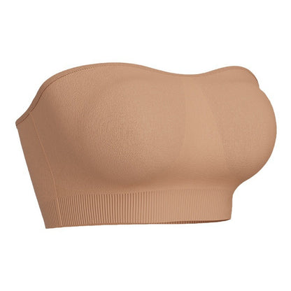 Strapless Bras for Women Non-Slip Silicone Padded Bandeau Bra Wireless Tube Top Bra