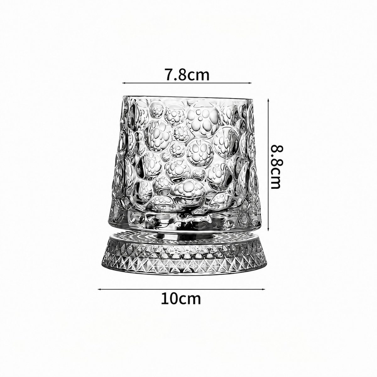 Luxury 360° Spinning Crystal Glass
