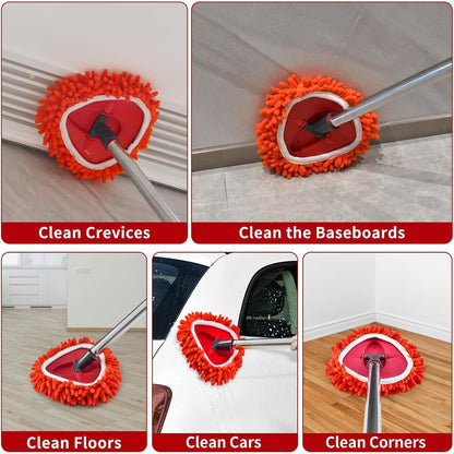 Triangle Chenille Mop Replacement Head – Compatible with O-Cedar & Vileda Spin Mops