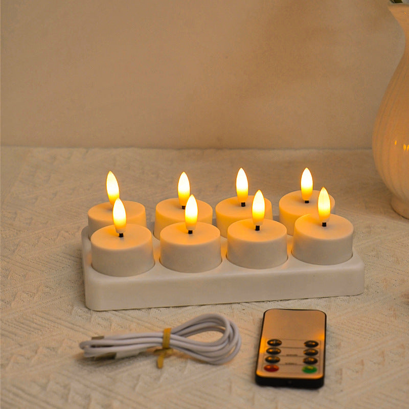 Rechargeable Flameless Tealight Candles – USB-C LED Candles with Remote & Timer
