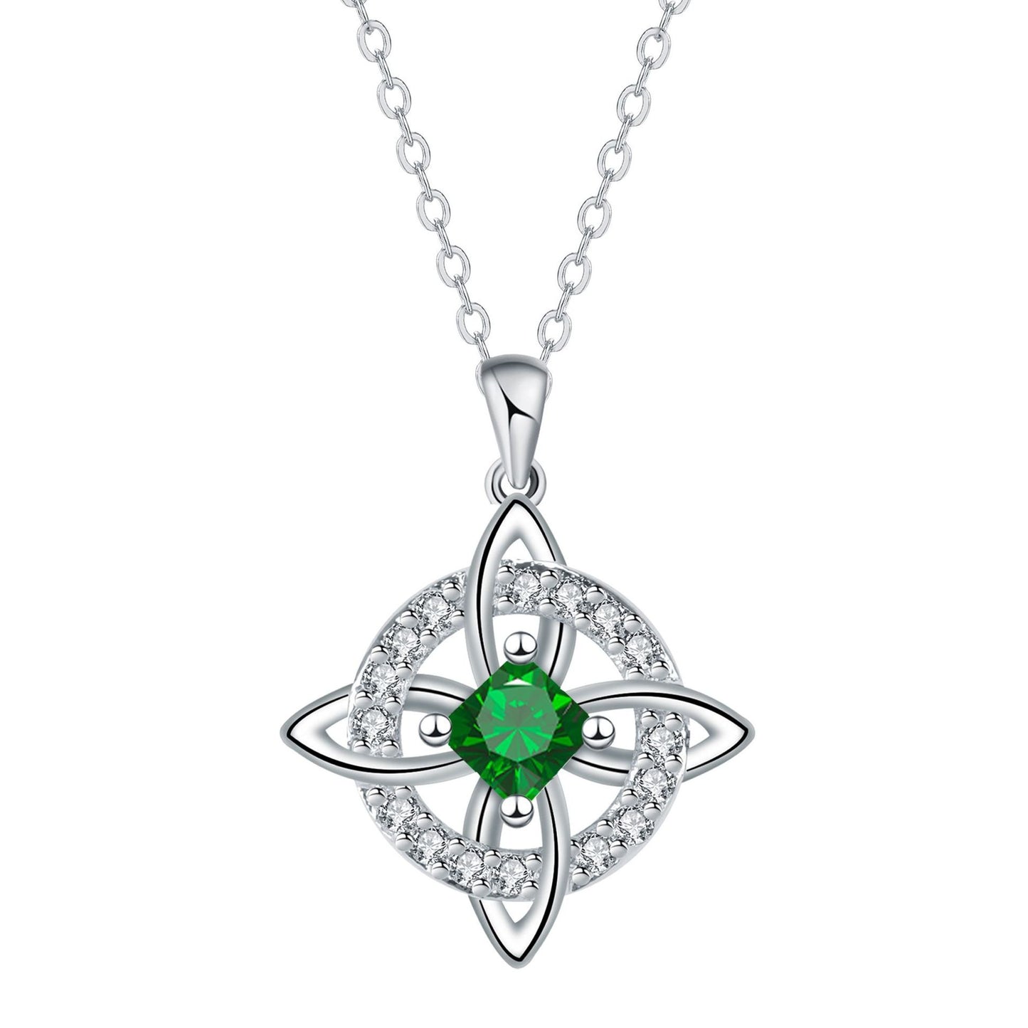 Mystical Birthstone Witches Knot Necklace – Natural Crystal🔮💞Protect Your Loved Ones